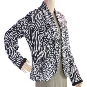 STYLE & CO Brown White Jacket MEDIUM EUC